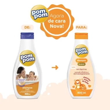 Shampoo Infantil Pom Pom Cheirinho Suave de Beb&ecirc; 400ml