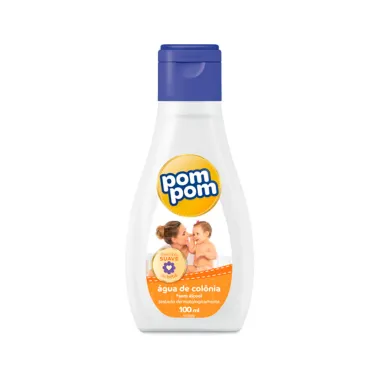 Água de Colônia Infantil Pom Pom Cheiro Suave de Bebê Zero Álcool 100ml