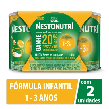 Nestonutri Nestlé 1 a 3 Anos 2 Unidades de 800g Cada