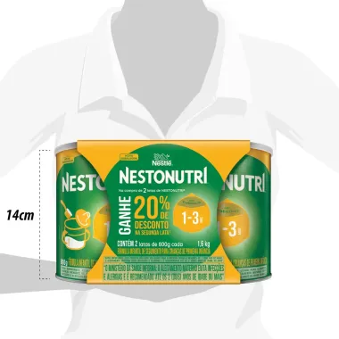Nestonutri Nestlé 1 a 3 Anos 2 Unidades de 800g Cada
