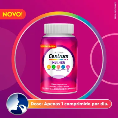 Centrum Mulher de A a Zinco com 150 Comprimidos