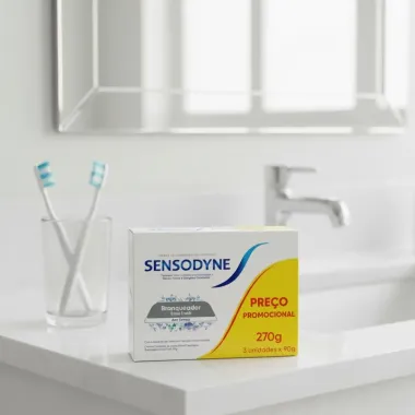 Kit Leve 3 Pague 2 Sensodyne Branqueador Extra Fresh Creme Dental para Dentes Sensíveis 90g