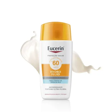 Protetor Solar Facial Eucerin Hydro Fluid FPS 60 Todos os Tipos de Pele 50ml