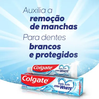 Creme Dental Colgate Tripla A&ccedil;&atilde;o Xtra White 70g