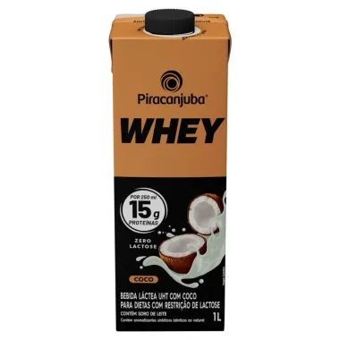 Bebida Láctea Piracanjuba Whey Zero Lactose 15g de Proteína Coco 1l