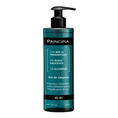 Gel de Limpeza Principia GL-01 Mix de Tensoativos, Ácido Salicílico e Glicerina 350g