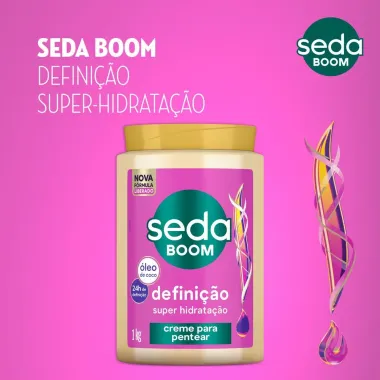 Creme de Pentear Seda Boom Defini&ccedil;&atilde;o Super Hidrata&ccedil;&atilde;o 1kg