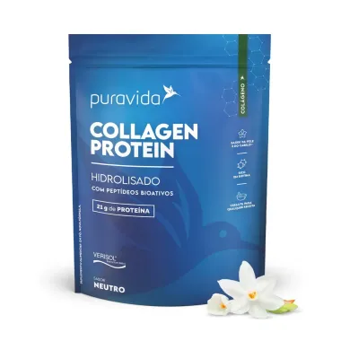 Collagen Protein Puravida Hidrolisado Verisol Sabor Neutro com 21g de Prote&iacute;na 450g