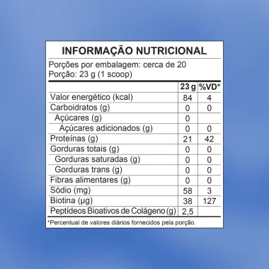 Collagen Protein Puravida Hidrolisado Verisol Sabor Neutro com 21g de Prote&iacute;na 450g