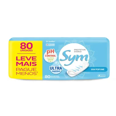 Protetor Diário Sym Sem Perfume 80 Unidades