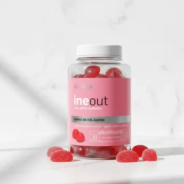 Ineout Dermage Collagen Gummies Sabor Frutas Vermelhas com 30 Gomas