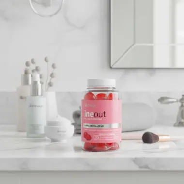 Ineout Dermage Collagen Gummies Sabor Frutas Vermelhas com 30 Gomas