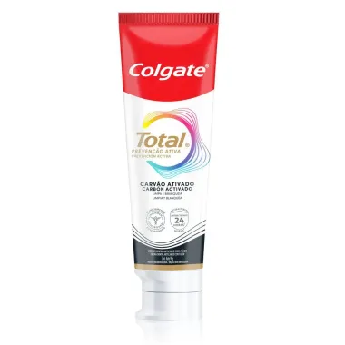 Creme Dental Colgate Total Preven&ccedil;&atilde;o Ativa Carv&atilde;o Ativado 90g