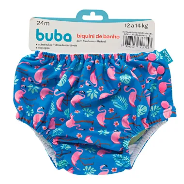 Biquíni de Banho Reutilizável Buba Flamingo G Verso