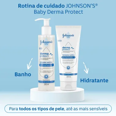 Creme Hidratante Nutritivo Derma Protect Johnson's Baby para Todos os Tipos de Pele 200ml