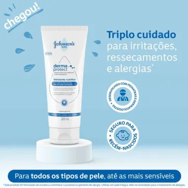 Creme Hidratante Nutritivo Derma Protect Johnson's Baby 200ml