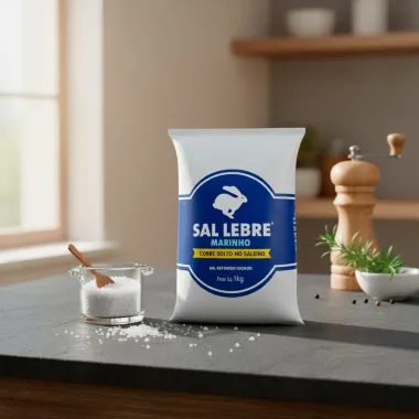 Sal Lebre Marinho Refinado Iodado 1kg