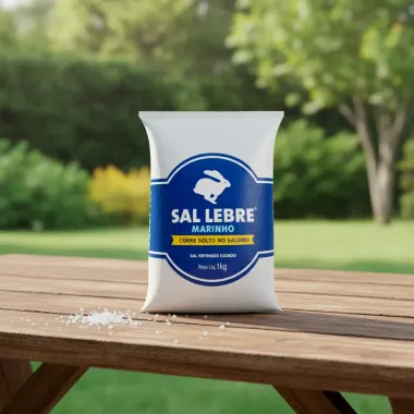 Sal Lebre Marinho Refinado Iodado 1kg