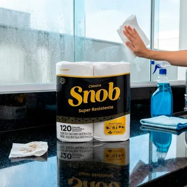 Papel Toalha Snob Cl&aacute;ssica Folha Dupla Super Resistente 2 Unidades