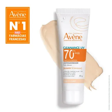 Protetor Solar Av&egrave;ne Cleanance UV FPS70 Tom 1 Claro 40g