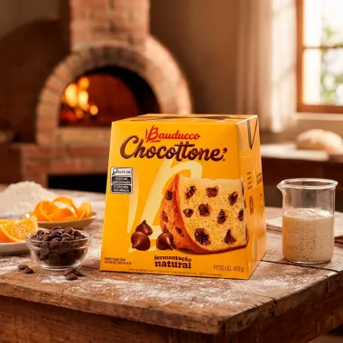 Chocottone Bauducco com Gotas de Chocolate Fermenta&ccedil;&atilde;o Natural 400g