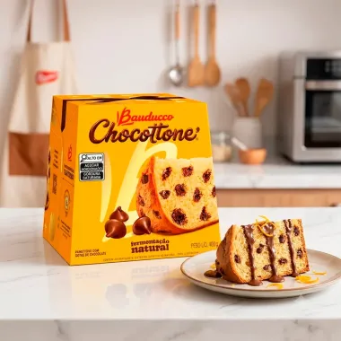 Chocottone Bauducco com Gotas de Chocolate Fermenta&ccedil;&atilde;o Natural 400g