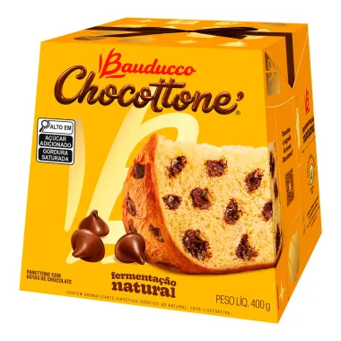 Chocottone Bauducco com Gotas de Chocolate Fermenta&ccedil;&atilde;o Natural 400g