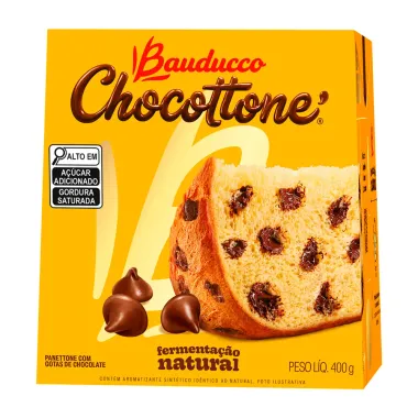 Chocottone Bauducco com Gotas de Chocolate Fermenta&ccedil;&atilde;o Natural 400g