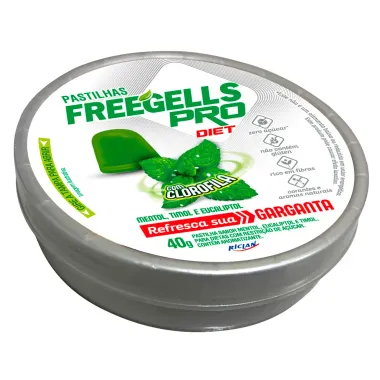 Pastilha Freegells Pro Diet Mentol, Timol e Eucaliptol com Clorofila 40g