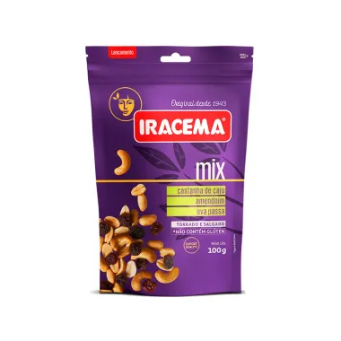 Mix Nuts Iracema Castanha de Caju, Amendoim e Uva Passa 100g