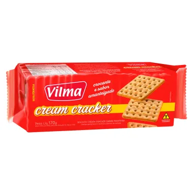 Biscoito Vilma Cream Cracker Sabor Manteiga 170g