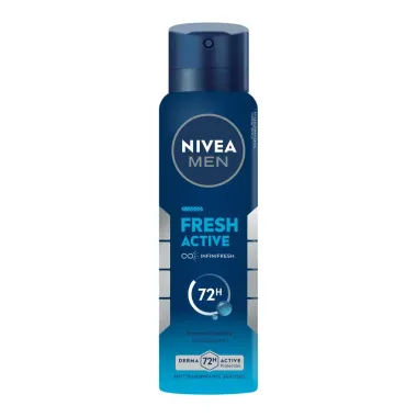 Desodorante Nivea Men Fresh Active Antitranspirante Antibacteriano Aerosol 150ml