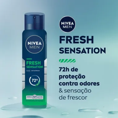Desodorante Antitranspirante Nivea Men Fresh Sensation Aerosol 150ml