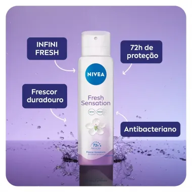 Desodorante Antitranspirante Nivea Aerossol Fresh Sensation 150ml