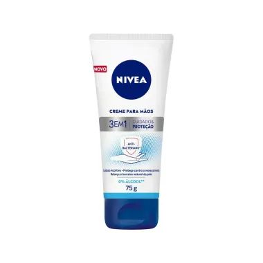 Creme para M&atilde;os Nivea 3 em 1 A&ccedil;&atilde;o Antibacteriana 75g