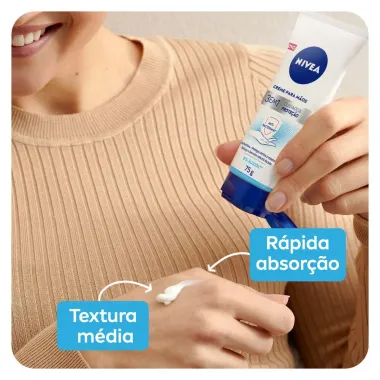 Creme para M&atilde;os Nivea 3 em 1 A&ccedil;&atilde;o Antibacteriana 75g