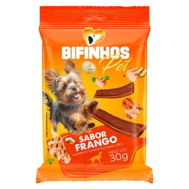 Bifinhos Pet Sabor Frango Para Cães Adultos 30g