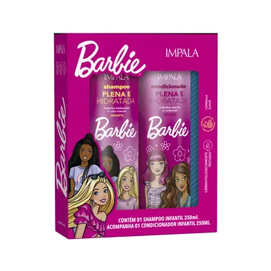 Shampoo e Condicionador Impala Barbie Plena e Hidratada 250ml Cada