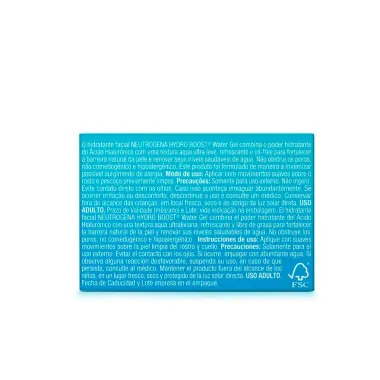 Neutrogena Hydro Boost Water Gel Hidratante Refil 50g