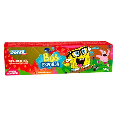 Gel Dental Dentil Kids Bob Esponja com Flúor Sabor Morango