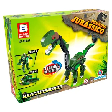 Blocos de Montar BlockBrinq Período Jurássico Brachiosaurus