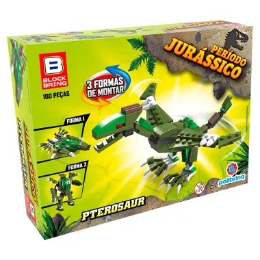 Blocos de Montar BlockBrinq Período Jurássico Pterosaur