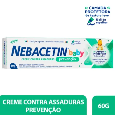 Nebacetin Baby Prevenção Creme Contra Assaduras 60g Hero