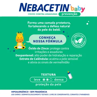 Nebacetin Baby Prevenção Creme Contra Assaduras 120g