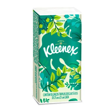 Len&ccedil;o de Papel Kleenex Premium Folha Tripla Leve 4 Pague 3 Unidades