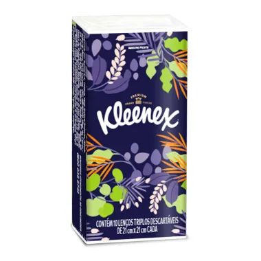Len&ccedil;o de Papel Kleenex Premium Folha Tripla Leve 4 Pague 3 Unidades