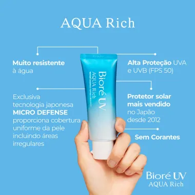 Protetor Solar Bioré Aqua Rich Watery Essence FPS50 com 70g