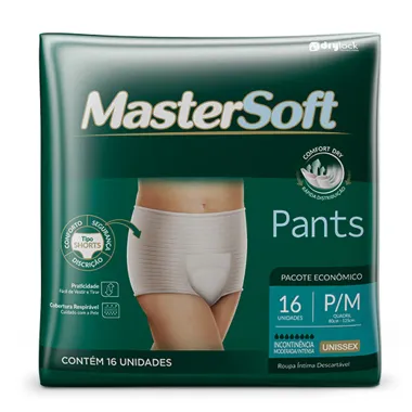 Roupa Íntima MasterSoft Pants P/M 16 Unidades Pacote