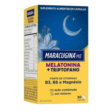 Maracugina Me Melatonina + Triptofano com 30 Cápsulas Caixa