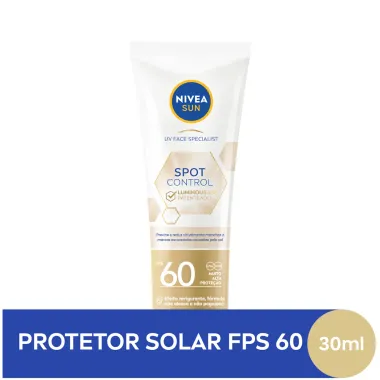 Protetor Solar Facial Fluido Nivea Sun Spot Control Luminous 630 FPS 60 40ml